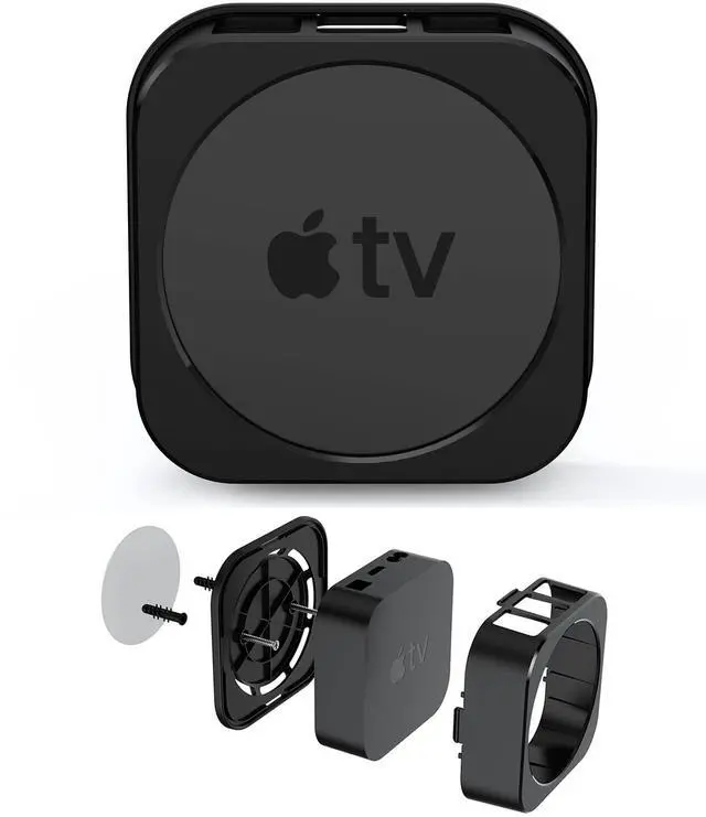 Main image of Wall Mount for Apple TV, Anti-Theft Holder, (Black) | Fit for Ceiling Mount Compatible with Apple TV 2nd / 3rd / 4th / 5th Generation, Apple TV 4K/ HD (2022 Models, 2021 Models)
