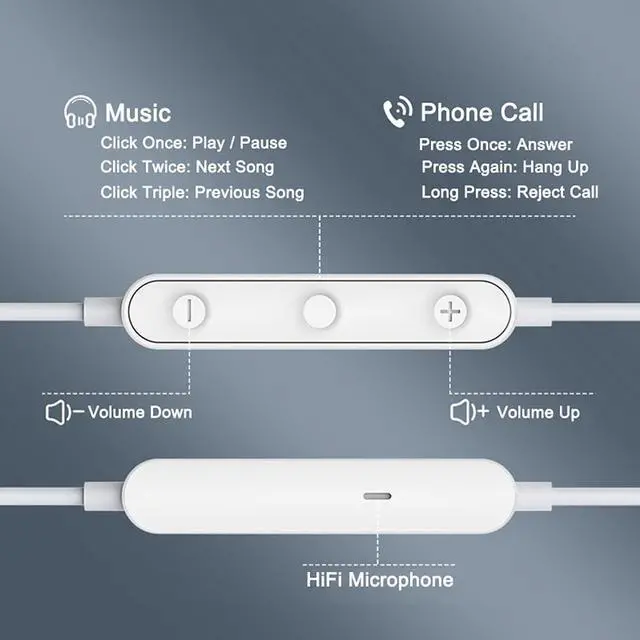 Alt view image 5 of 5 - Noise Isolating Wired Earbuds Headphones Earphones w/Microphone Compatible with Samsung Galaxy A16 A15 A14 A06 A05 A03S A25 A26 S10 S9 Plus S10e, Moto G 5G G Play, 3.5mm Cell Phone Computer -Black