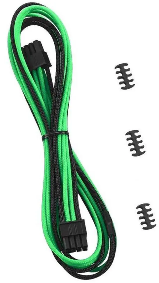Main image of RT-Series Classic ModMesh Sleeved 8-pin PCI-e Cable for ASUS/Seasonic/Phanteks Revolt (Black + Light Green, 60cm)