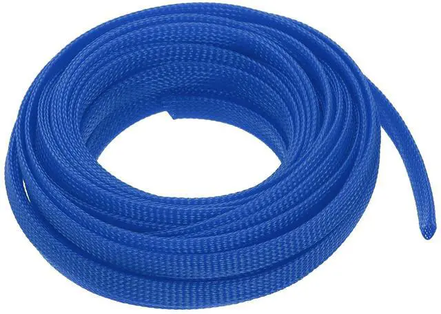 Main image of PET Expandable Sleeving 25ft 3/8" Blue Cable Management Sleeve Cord Organizer for Wrap Protect Cable