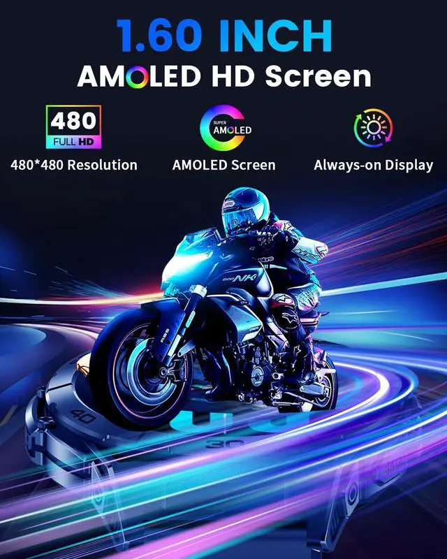 Alt view image 3 of 7 - Military Smart Watches for Men with Bluetooth Call, 1.6" AMOLED Waterproof Smartwatch with Flashlight, 116 Sport Modes, 900mAh Heart Rate, Sleep Monitor Fitness Tracker for Android iOS