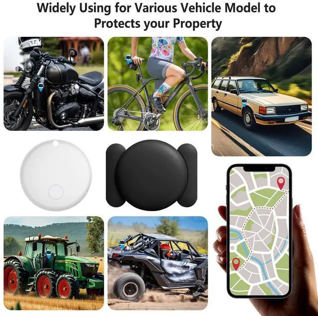 Alt view image 4 of 5 - GPS Tracker for Vehicles,GPS Car Tracker with Magnetic Case,Work with Google Find My(Android Only),Real-time Global Coverage Car Locator for Truck,No Subscription&Monthly Fee/No SIM Card-White