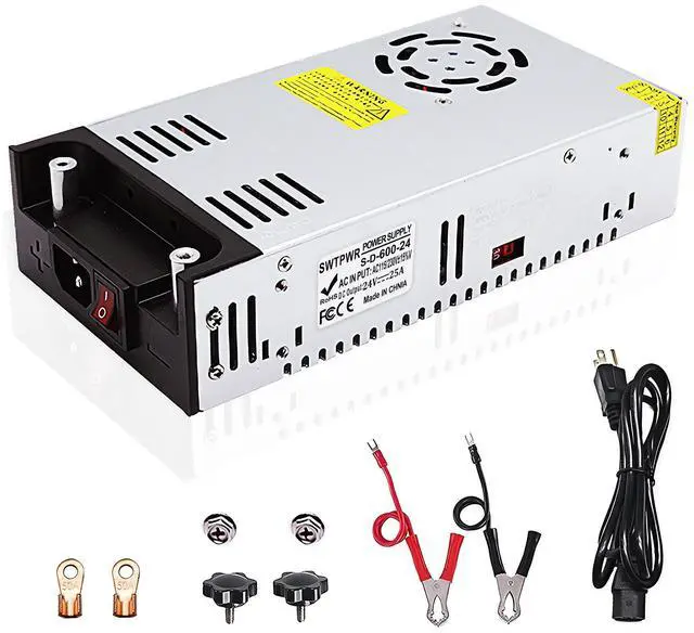 Main image of 110V AC to DC 24V Converter 120V to 24V 25A 600W Power Supply | 25A 600W Switching Power Supply for LED Strip Motor Pump CCTV Camera System Car Stereo 3D Printer