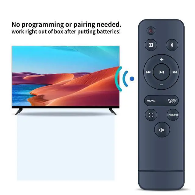 Alt view image 3 of 6 - New Replacement Remote Control for Onn Soundbar 20 Inch Sound Bar Speaker 100075108