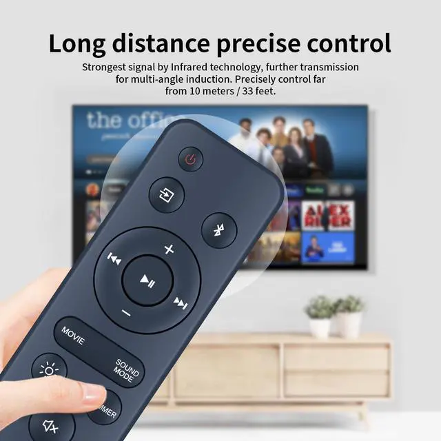 Alt view image 4 of 6 - New Replacement Remote Control for Onn Soundbar 20 Inch Sound Bar Speaker 100075108