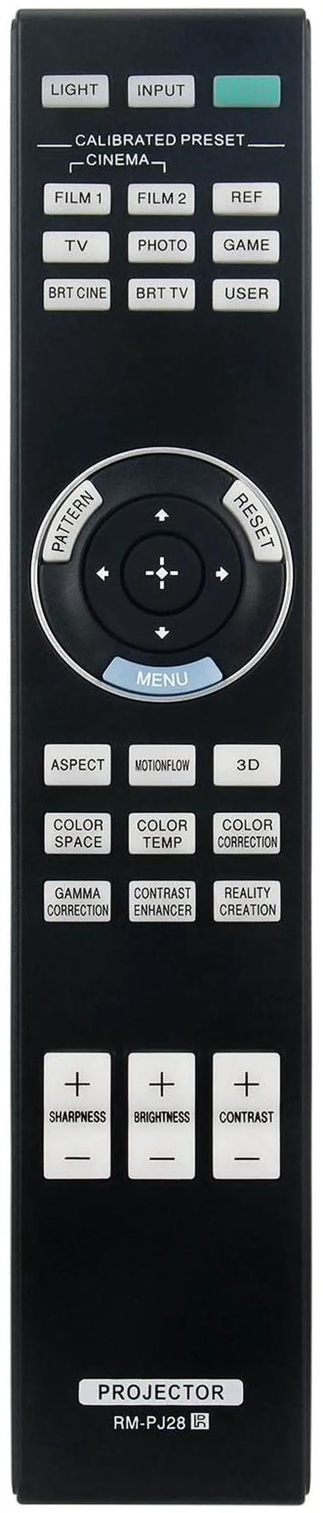 Main image of RM-PJ28 Replace Remote Compatible with Sony 4K SXRD Home Cinema Projector | VPL-VW295ES VPL-VW285ES VPL-VZ1000ES VPL-HW45ES VPL-VW550ES VPL-VW360ES VPL-VW260ES VPL-VZ1000 VPL-HW45 VPL-HW65