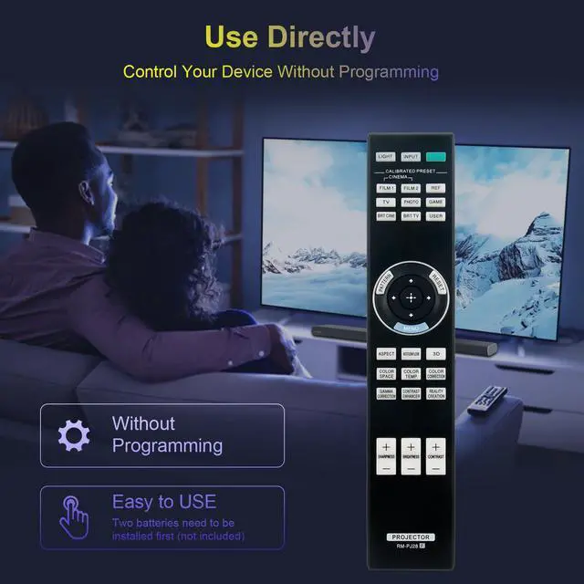 Alt view image 4 of 7 - RM-PJ28 Replace Remote Compatible with Sony 4K SXRD Home Cinema Projector | VPL-VW295ES VPL-VW285ES VPL-VZ1000ES VPL-HW45ES VPL-VW550ES VPL-VW360ES VPL-VW260ES VPL-VZ1000 VPL-HW45 VPL-HW65