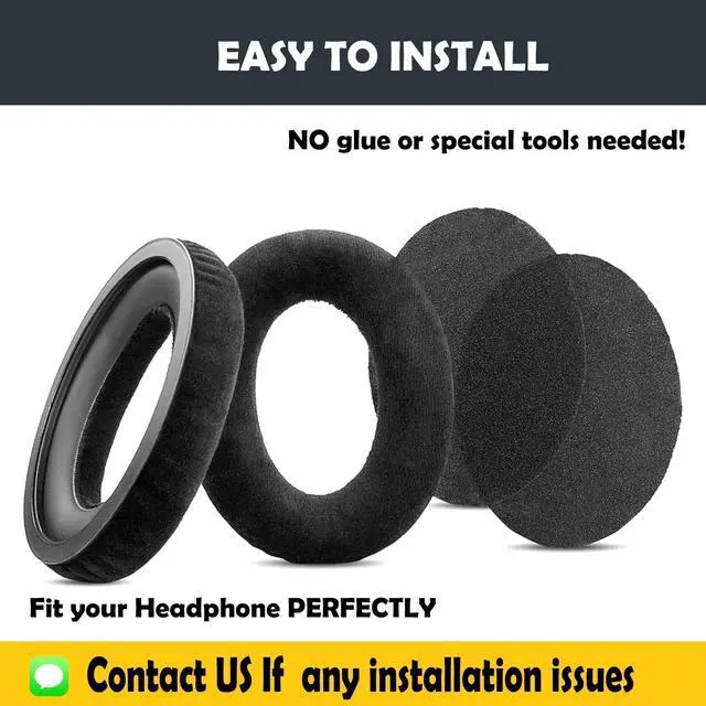 Alt view image 4 of 6 - HZP41 Earpads Cushion Replacement Compatible with Sennheiser HZP41,HZP26,G4ME ONE Game One,PC 363D,PC 360,PC 373D Headsets Soft Ear Covers with Soft Fabric