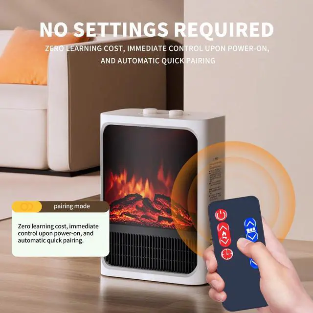 Alt view image 2 of 6 - Replacement Remote for Signature Design by Ashley Electric Fireplace | Compatible with Model EF16-60 W100-22 W901-68