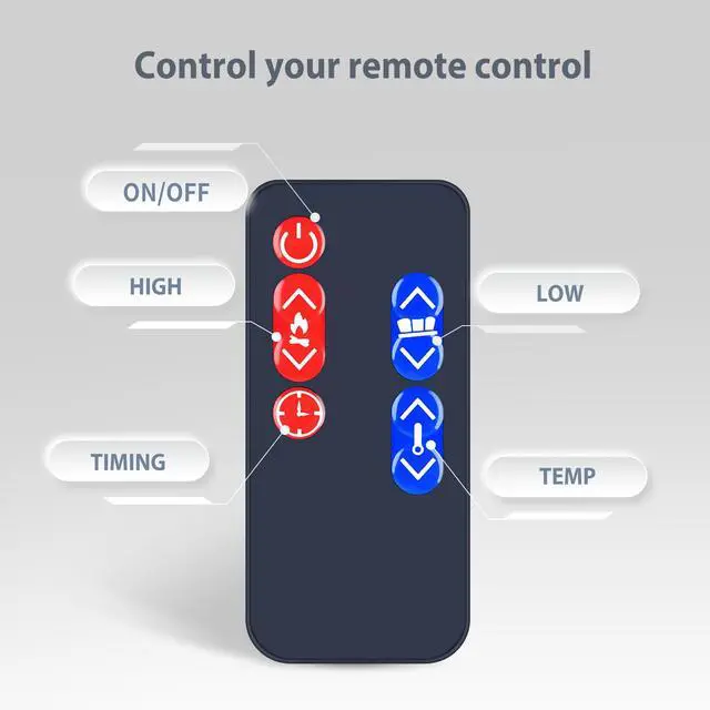 Alt view image 4 of 6 - Replacement Remote for Signature Design by Ashley Electric Fireplace | Compatible with Model EF16-60 W100-22 W901-68