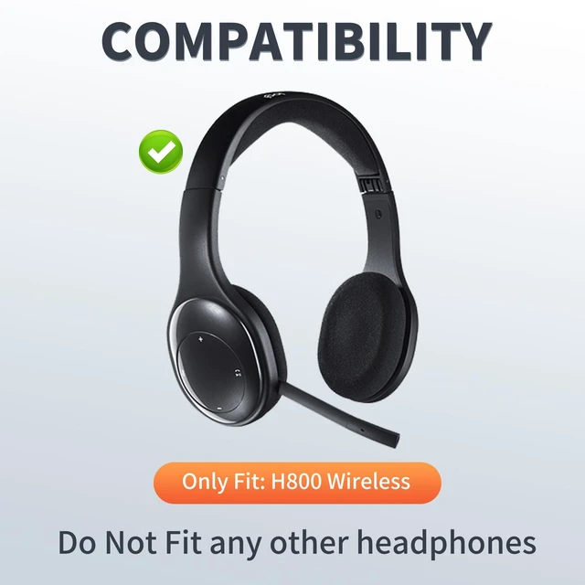 Alt view image 2 of 7 - Earpads for Logitech H800, Protein Leather Black Perfect Fit, Simple Quick Install, Noise Isolation, Enhanced Durability, Ergonomic, Long Sessions, High-Density Foam