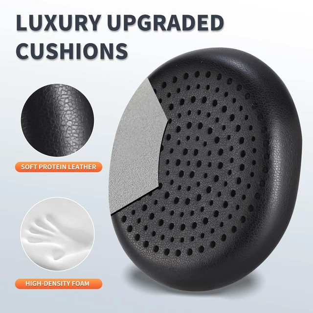 Alt view image 3 of 7 - Earpads for Logitech H800, Protein Leather Black Perfect Fit, Simple Quick Install, Noise Isolation, Enhanced Durability, Ergonomic, Long Sessions, High-Density Foam