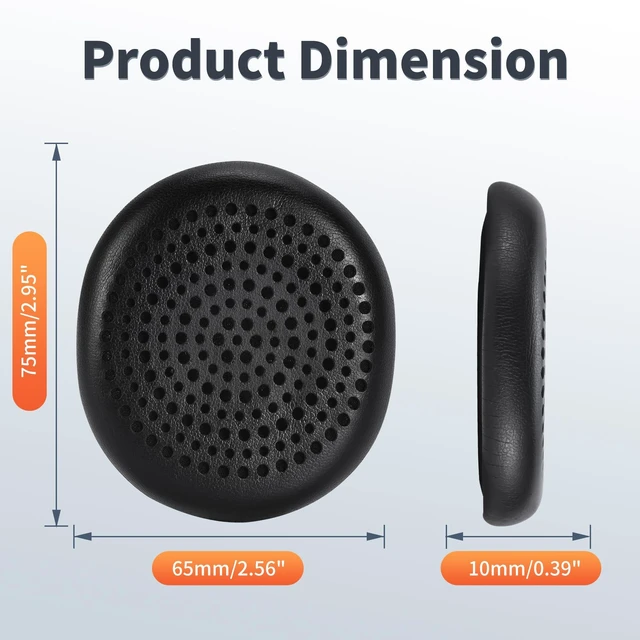 Alt view image 5 of 7 - Earpads for Logitech H800, Protein Leather Black Perfect Fit, Simple Quick Install, Noise Isolation, Enhanced Durability, Ergonomic, Long Sessions, High-Density Foam