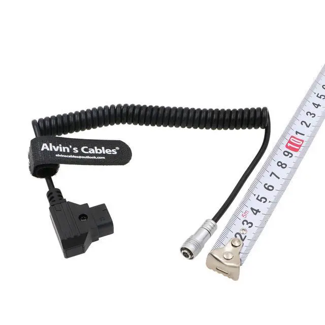 Alt view image 4 of 7 - PORTKEYS BM5 BM7 Monitor Power Cable D-TAP to 4 Pin Female Coiled Power Cord