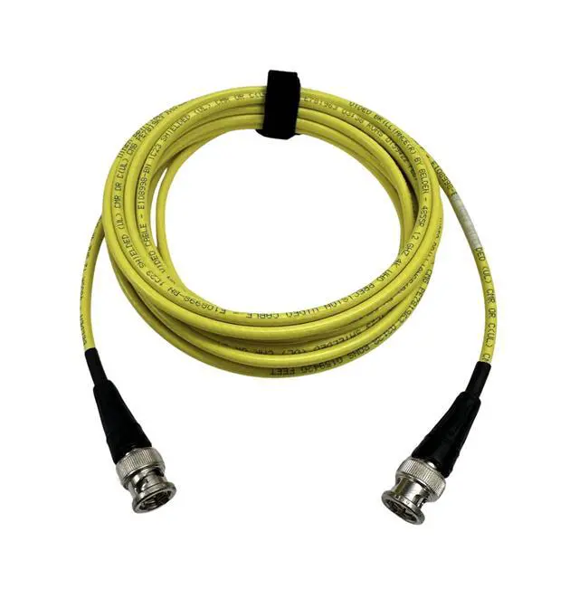 Alt view image 6 of 7 - 12G-SDI BNC to BNC Broadcast Video Cable, 4855R Mini RG59, 10 FT, Yellow