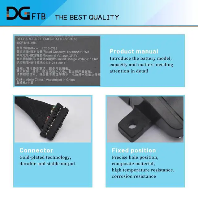 Alt view image 2 of 7 - RC30-0328 RZ09-0328 Laptop Battery for Razer Blade 15 Base Edition 2020 | 2021 RTX 2060 3060 i7-10750H RZ09-0328 RZ09-0351 RZ09-03287E22-R341 RZ09-03287W22-R3W1 RZ09-03286W22-R3W1 RZ09-03304x