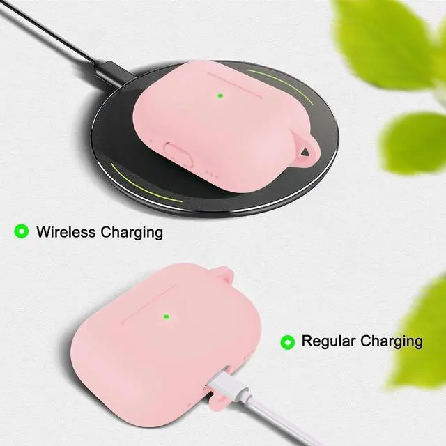 Alt view image 4 of 6 - Full-Coverage dustproof Design for AirPods Pro 3 Case Cover with Cleaner Kit, Soft Silicone Cover for AirPods Pro 3rd Generation Comes with Keychain,Pink Cloud Charm