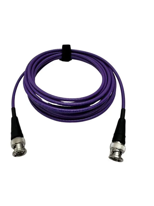 Alt view image 2 of 3 - 12G-SDI BNC to BNC Broadcast Video Cable, 4855R Mini RG59, 10 FT, Violet