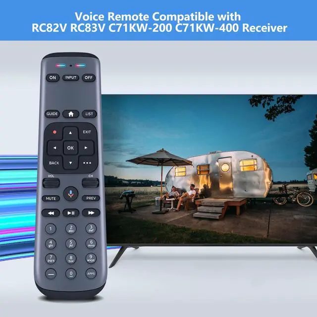 Alt view image 2 of 7 - Replacement for AT&T DirecTV Voice Remote Control, Compatible with RC82V RC83V C71KW-200 C71KW-400 4K Streaming Midea Player Receiver, for Osprey RC4693701/01BR Set-Top Boxes