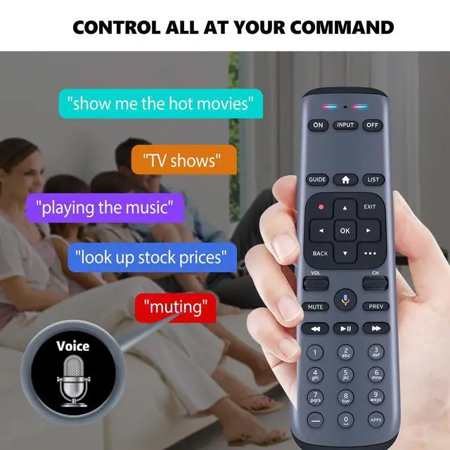Alt view image 3 of 7 - Replacement for AT&T DirecTV Voice Remote Control, Compatible with RC82V RC83V C71KW-200 C71KW-400 4K Streaming Midea Player Receiver, for Osprey RC4693701/01BR Set-Top Boxes