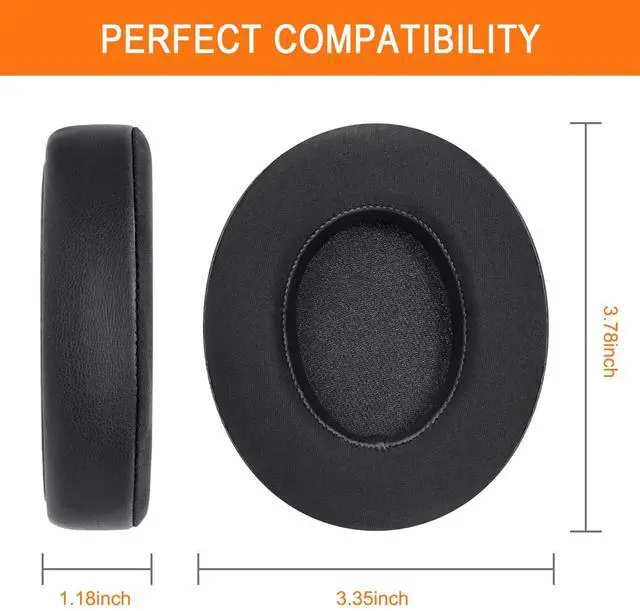 Alt view image 5 of 6 - GVOEARS Ear Pads Cushions for Beats Studio 3/2 Cooling Gel Replacement | Earpads Cover for Beats B0500 B0501 Over-Ear Headphones Memory Foam - Black