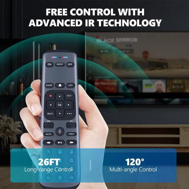 Alt view image 5 of 7 - Replacement for AT&T DirecTV Voice Remote Control, Compatible with RC82V RC83V C71KW-200 C71KW-400 4K Streaming Midea Player Receiver, for Osprey RC4693701/01BR Set-Top Boxes