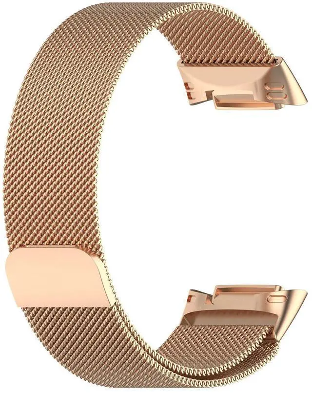 Main image of Metal Band Compatible with Fitbit Charge 6 / Charge 5, Milanese Stainless Steel Mesh Replacement Strap, Adjustable Magnetic Loop Wristband for Men Women