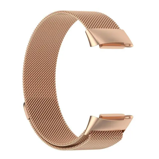 Alt view image 4 of 5 - Metal Band Compatible with Fitbit Charge 6 / Charge 5, Milanese Stainless Steel Mesh Replacement Strap, Adjustable Magnetic Loop Wristband for Men Women