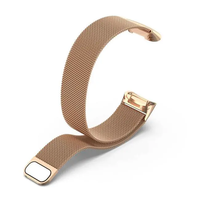 Alt view image 5 of 5 - Metal Band Compatible with Fitbit Charge 6 / Charge 5, Milanese Stainless Steel Mesh Replacement Strap, Adjustable Magnetic Loop Wristband for Men Women