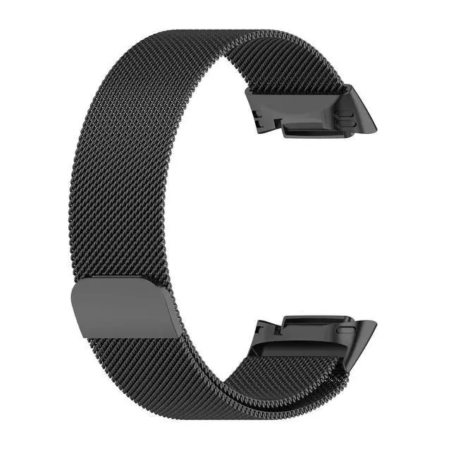 Alt view image 2 of 6 - Metal Band Compatible with Fitbit Charge 6 / Charge 5, Milanese Stainless Steel Mesh Replacement Strap, Adjustable Magnetic Loop Wristband for Men Women