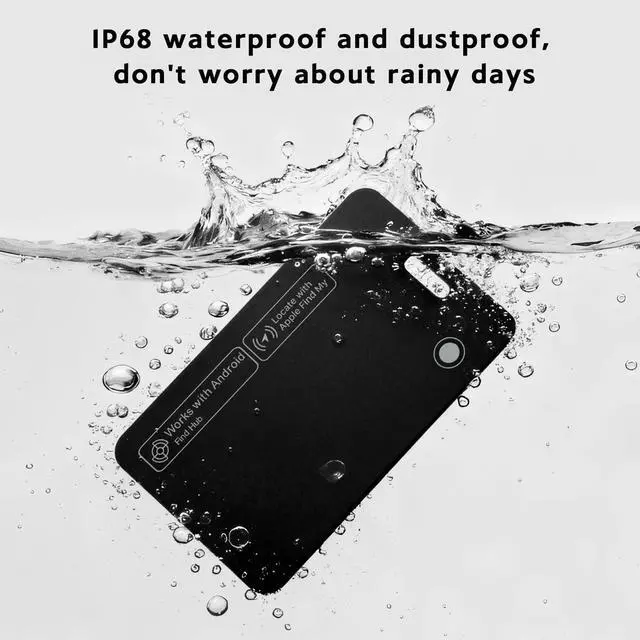 Alt view image 6 of 6 - Tracker Card for iPhone & Android, Tracking Card with Apple Find My & Google's Find Hub, Rechargeable Slim Wallet Tracker Card for Wallet, Luggage, Keys,IP68 Waterproof