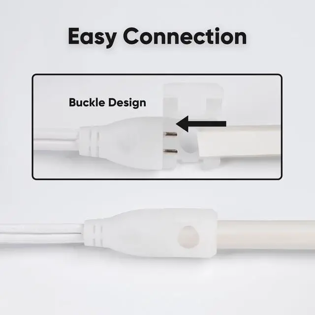Alt view image 4 of 5 - Power Cords for Single Color COB Neon Strip Light, 3 Pack