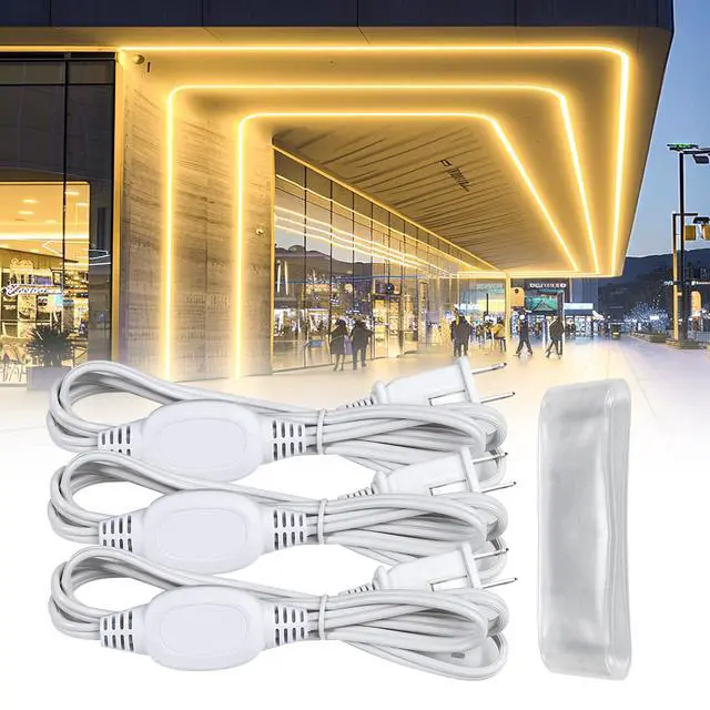Alt view image 5 of 5 - Power Cords for Single Color COB Neon Strip Light, 3 Pack