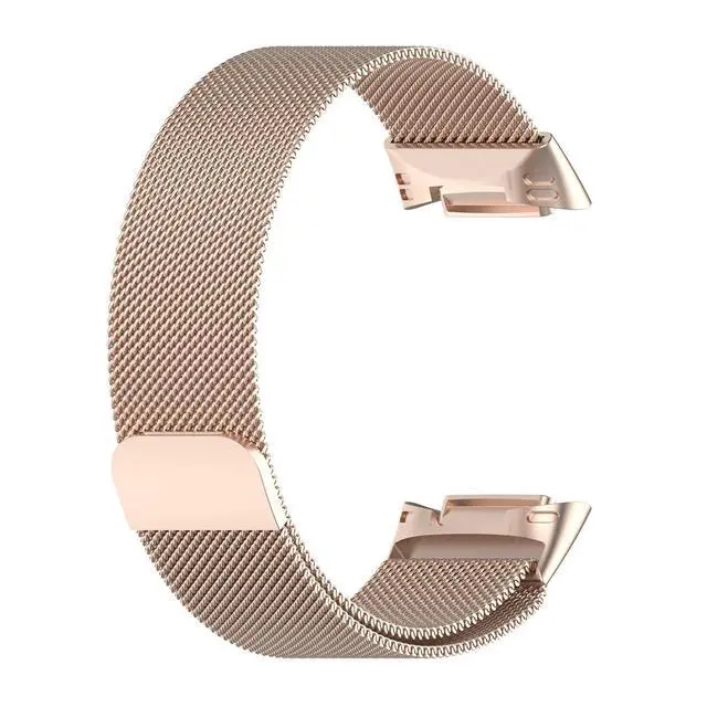 Alt view image 2 of 6 - Metal Band Compatible with Fitbit Charge 6 / Charge 5, Milanese Stainless Steel Mesh Replacement Strap, Adjustable Magnetic Loop Wristband for Men Women