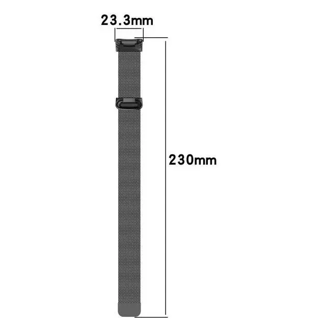 Alt view image 4 of 6 - Metal Band Compatible with Fitbit Charge 6 / Charge 5, Milanese Stainless Steel Mesh Replacement Strap, Adjustable Magnetic Loop Wristband for Men Women