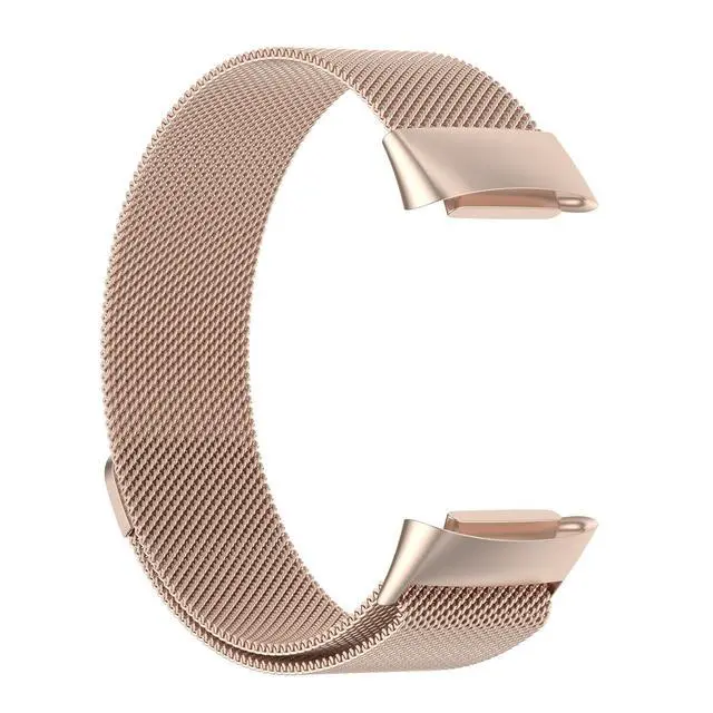 Alt view image 5 of 6 - Metal Band Compatible with Fitbit Charge 6 / Charge 5, Milanese Stainless Steel Mesh Replacement Strap, Adjustable Magnetic Loop Wristband for Men Women