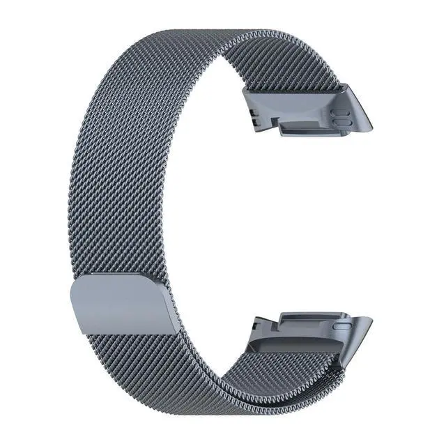 Alt view image 2 of 6 - Metal Band Compatible with Fitbit Charge 6 / Charge 5, Milanese Stainless Steel Mesh Replacement Strap, Adjustable Magnetic Loop Wristband for Men Women