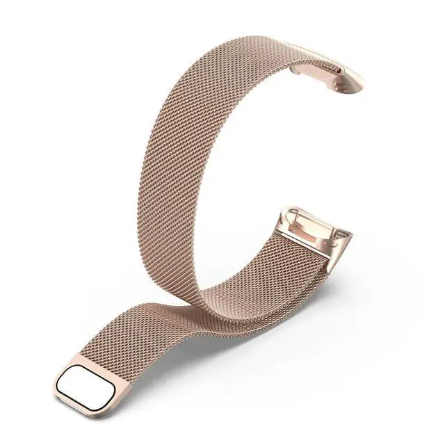 Alt view image 6 of 6 - Metal Band Compatible with Fitbit Charge 6 / Charge 5, Milanese Stainless Steel Mesh Replacement Strap, Adjustable Magnetic Loop Wristband for Men Women