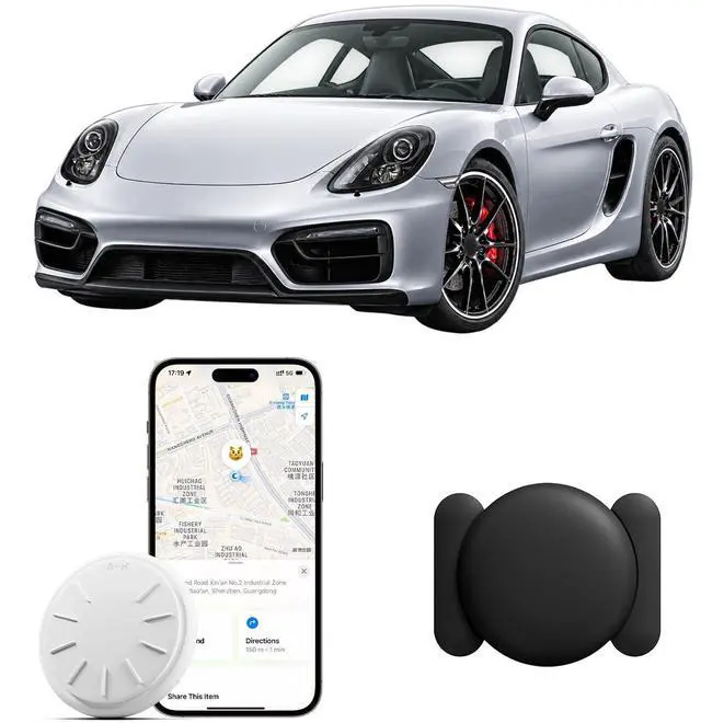 Main image of GPS Tracker for Vehicles, 1PCS Car GPS Tracker No Monthly Fee, Super Magnetic GPS Locator for Cars, Trucks with IP67 Waterproof Case, Precise Location Tracking, Stealth Tracking, iOS Only (Black)
