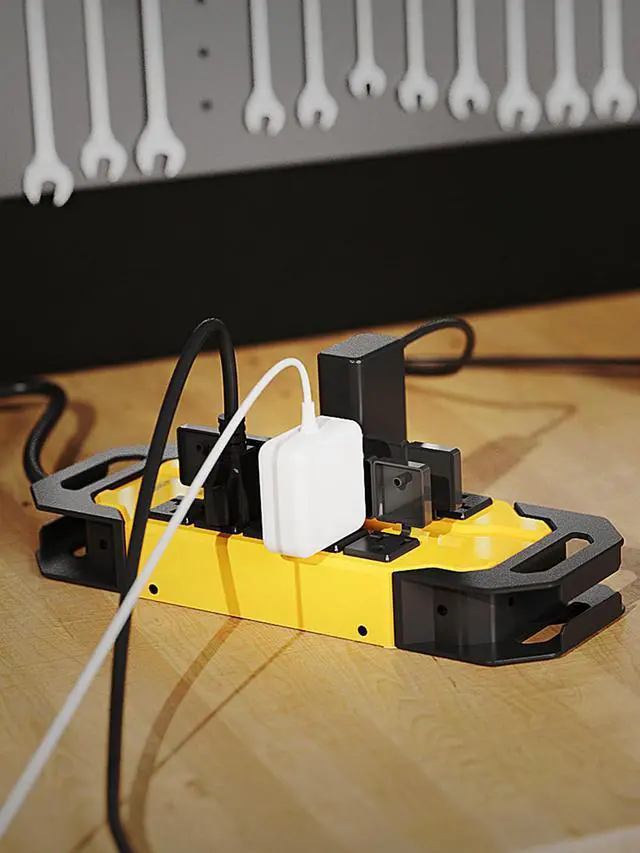Alt view image 7 of 7 - Heavy Duty Surge Protector 20Amp | 6FT Metal Power Strip with 8 Outlet, NEMA 5-20P to NEMA 5-15/20R, 12/3 AWG, 2040Joules, Industrial Wall Mount, ETL Listed
