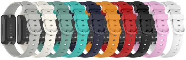 Main image of 10 Pack Compatible with Fitbit Inspire 3 Bands Replacement Colorful Silicone Wristband Adjustable Accessory Strap for Fitbit Inspire 3 Health & Fitness Tracker Women Men (S & L Size selection)