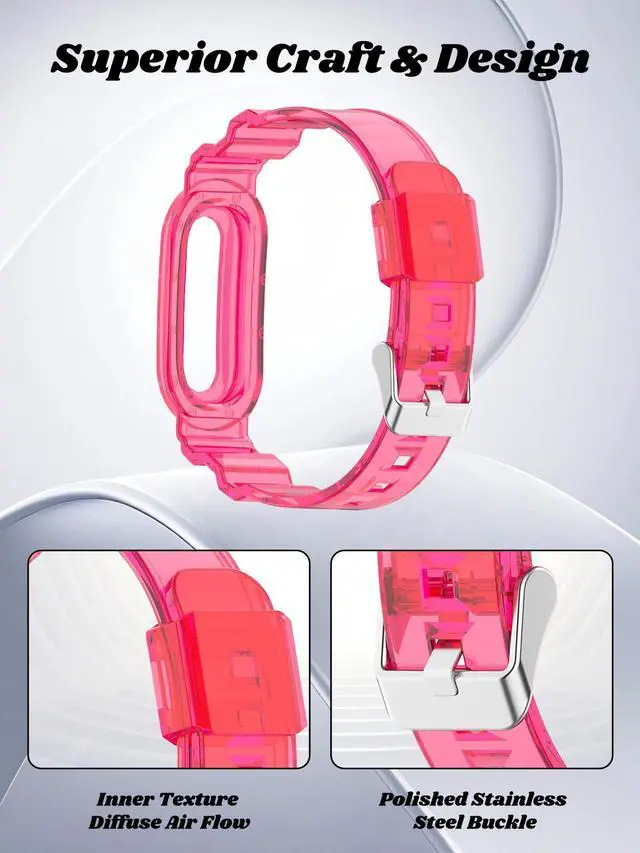 Alt view image 4 of 7 - Compatible with Google Fitbit Air Watch. Soft, durable, skin-friendly replacement band for all-day comfortable wear