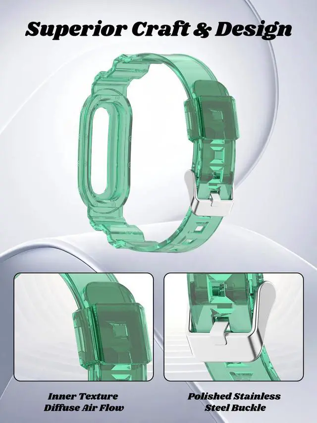 Alt view image 4 of 7 - Compatible with Google Fitbit Air Watch. Soft, durable, skin-friendly replacement band for all-day comfortable wear