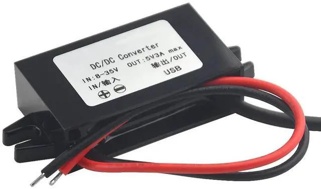 Alt view image 3 of 6 - 2Pcs DC-DC Buck Converter Module 3A 12V 24V to 5V DC Power Converter with Micro USB Connector (USB Micro Interface)