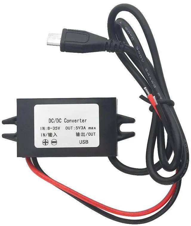 Alt view image 2 of 6 - 2Pcs DC-DC Buck Converter Module 3A 12V 24V to 5V DC Power Converter with Micro USB Connector (USB Micro Interface)