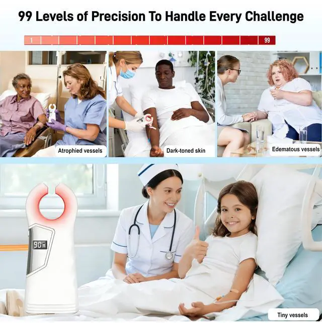 Alt view image 5 of 6 - Portable Vein Finder for IV Access Hand Held Vein Locator Device Type-C Charging Suitable for All Skin Tones, Nurses, Doctors and Home Use (White)