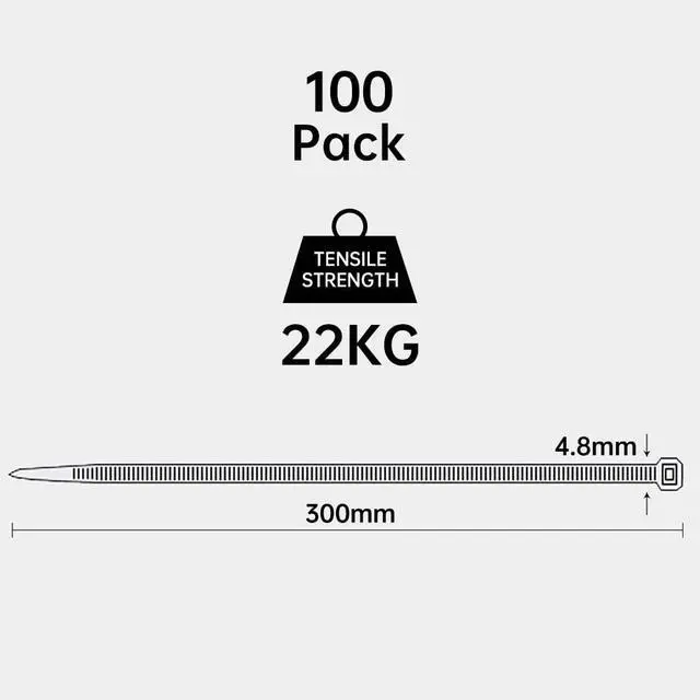 Alt view image 3 of 3 - Green Garden Zip Ties 12 Inch 4.8MM 100 Pack Self Locking Nylon Cable Ties Plastic Wire Ties