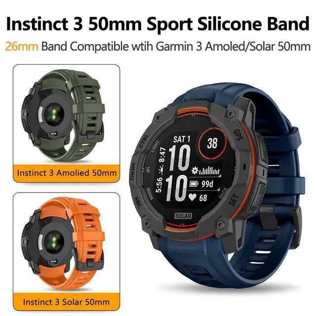 Alt view image 2 of 7 - Watch Bands Compatible with Instinct 3 Amoled/Solar 50mm