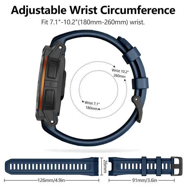 Alt view image 5 of 7 - Watch Bands Compatible with Instinct 3 Amoled/Solar 50mm