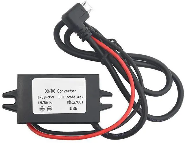 Alt view image 3 of 7 - 2PCS DC-DC Buck Converter Module 3A 12V 24V to 5V DC Power Converter with Micro USB Connector (Right Angle USB Interface)